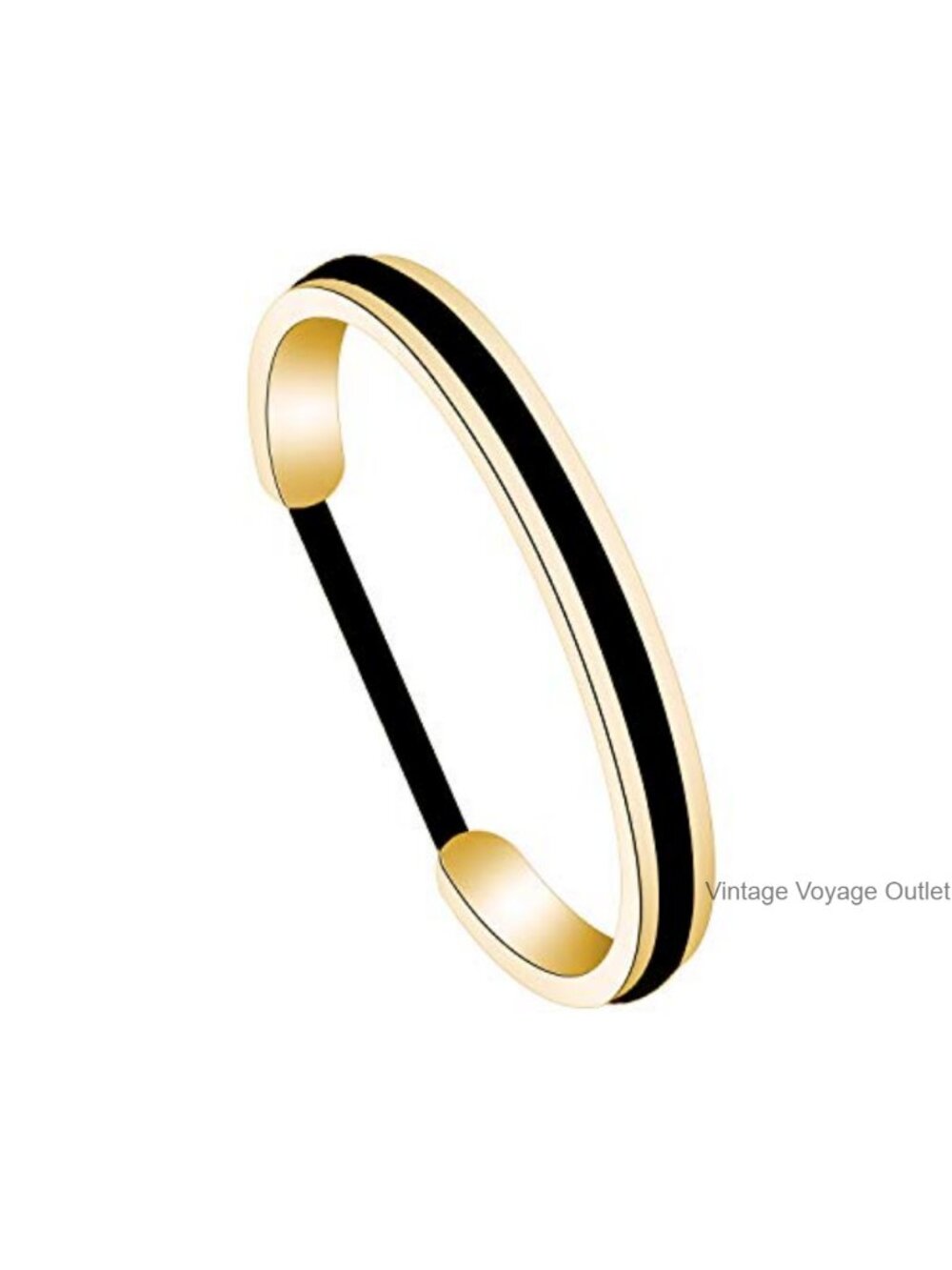 Stainless Steel Grooved Cuff Bangle Inspirational Hair Tie Bracelet